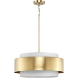 Progress Lighting Silva 3-Light Brushed Bronze Modern/Contemporary Drum Medium Hanging Pendant Light