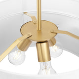 Progress Lighting Silva 3-Light Brushed Bronze Modern/Contemporary Drum Medium Hanging Pendant Light