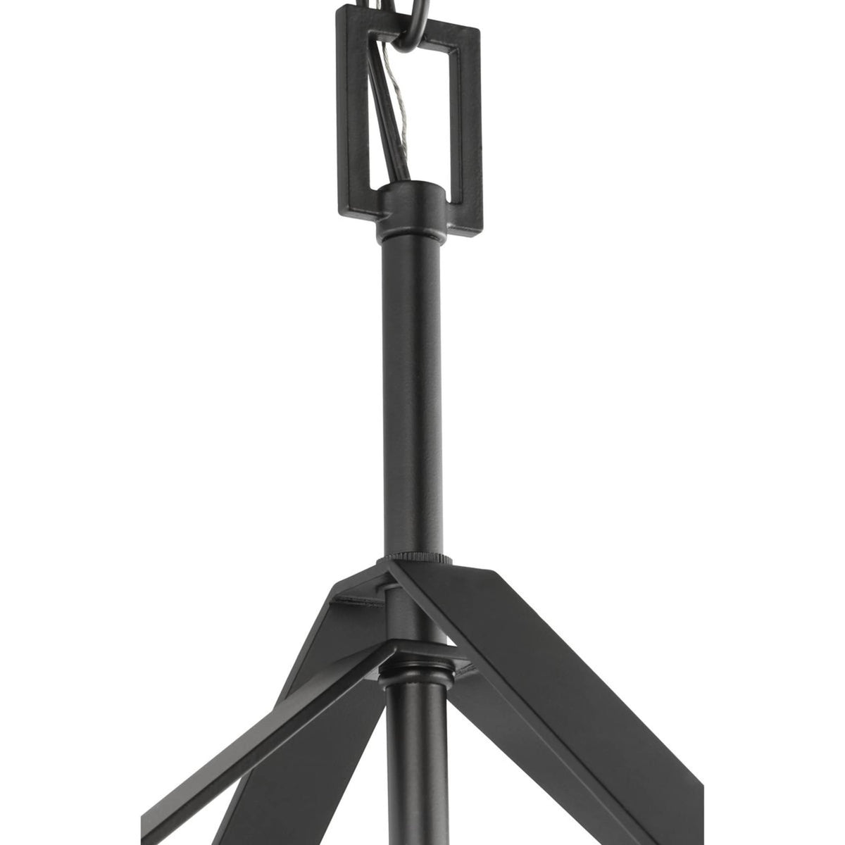 Progress Lighting Vertex 4-Light Matte Black Modern/Contemporary Drum Medium Hanging Pendant Light