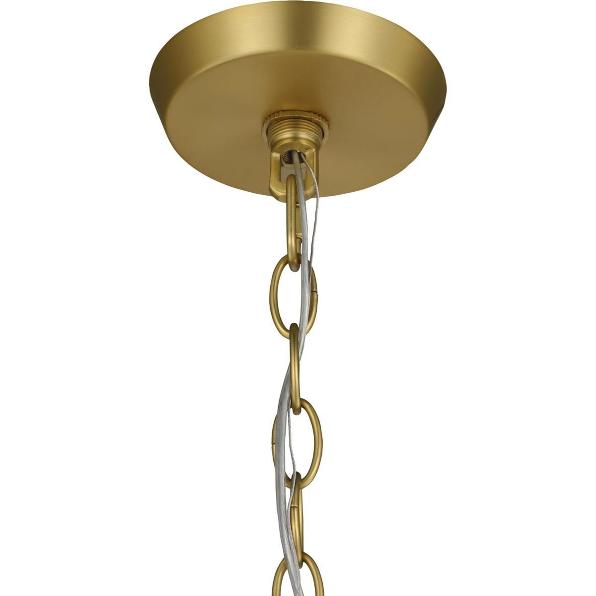 Progress Lighting Vertex 4-Light Brushed Gold Modern/Contemporary Geometric Medium Hanging Pendant Light