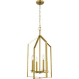 Progress Lighting Vertex 4-Light Brushed Gold Modern/Contemporary Geometric Medium Hanging Pendant Light