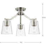 Progress Lighting Vertex 3-Light Brushed Nickel Modern/Contemporary Chandelier
