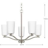Progress Lighting Adley 5-Light Brushed Nickel Transitional Chandelier