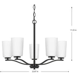 Progress Lighting Adley 5-Light Matte Black Transitional Chandelier