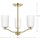 Progress Lighting Adley 3-Light Satin Transitional Chandelier