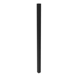 Fortress Building Products 9-ft H x 3-in W Gloss Black Steel Spaced Picket Flat-top Privacy Fence Post