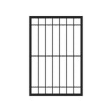 Fortress Building Products 6-ft H x 4-ft W Gloss Black Steel Spaced Picket Flat-top Privacy Fence Gate