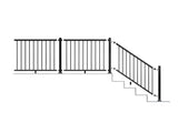 Fiberon 2-in Black Aluminum Rail Bracket