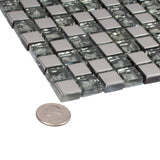 Apollo Tile (Sample) Floor and Wall Tile Flint Gray 4-in x 4-in Glossy Glass Wall Tile