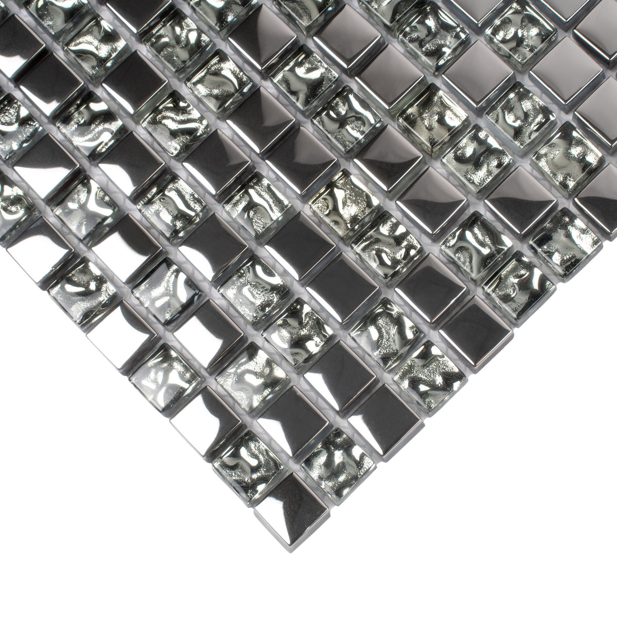 Apollo Tile (Sample) Floor and Wall Tile Flint Gray 4-in x 4-in Glossy Glass Wall Tile