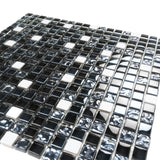 Apollo Tile (Sample) Floor and Wall Tile Dark Gray 4-in x 4-in Multi-finish Glass/Metal/Stone Marble Wall Tile