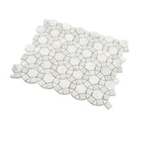 Apollo Tile (Sample) Athens White 4-in x 4-in Polished Marble Mixed Pattern Mosaic Wall Tile