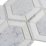 Apollo Tile (Sample) Athens White and Gray 8-in x 8-in Polished Marble Look Floor and Wall Tile