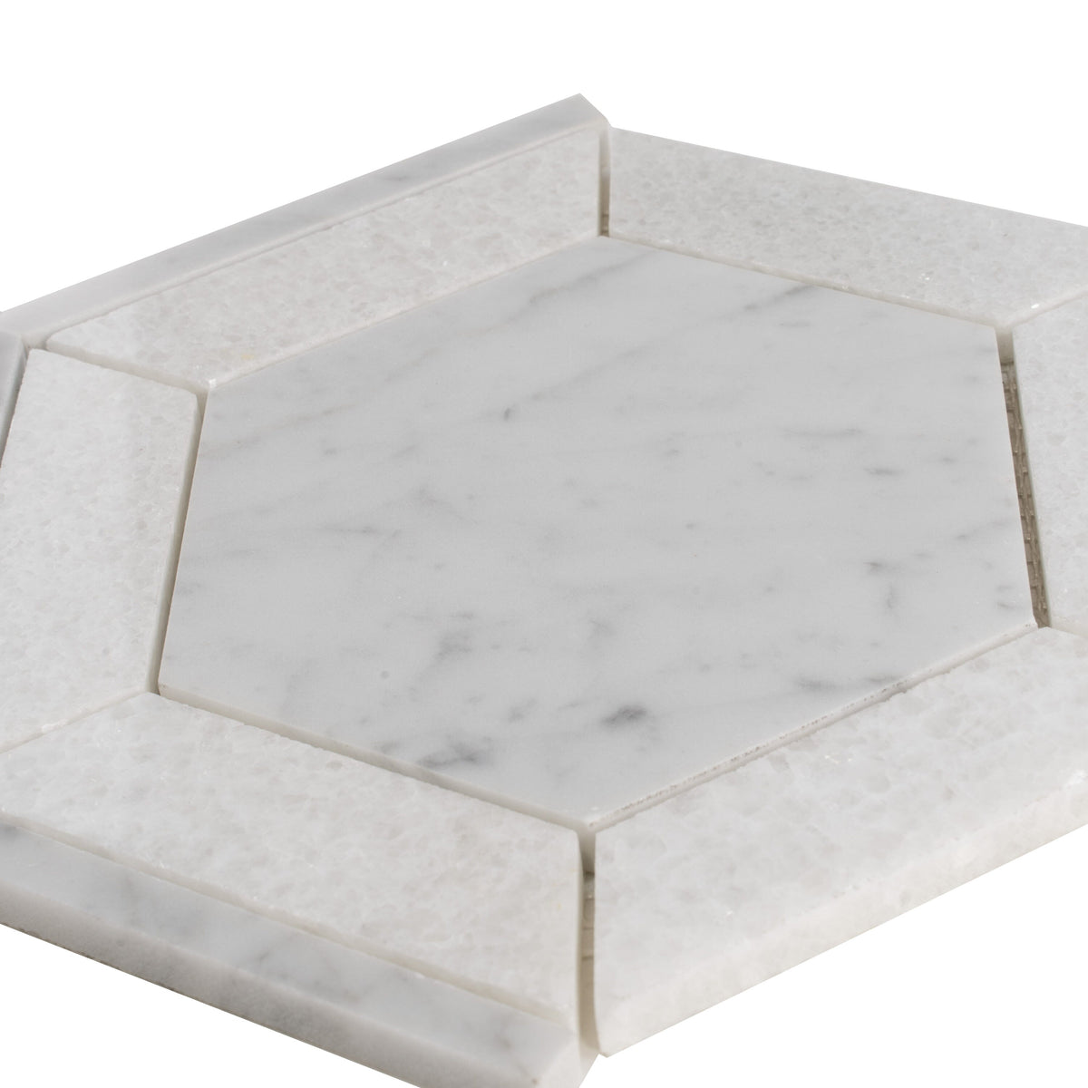 Apollo Tile (Sample) Athens White and Gray 8-in x 8-in Polished Marble Look Floor and Wall Tile