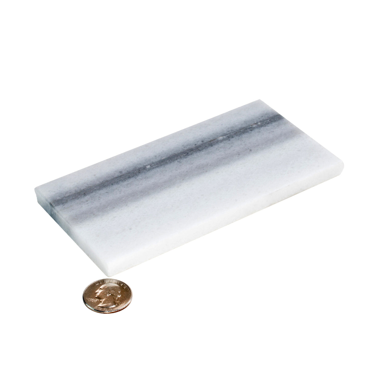 Apollo Tile (Sample) Floor and Wall Tile Gray 3-in x 6-in Polished Marble Subway Floor and Wall Tile