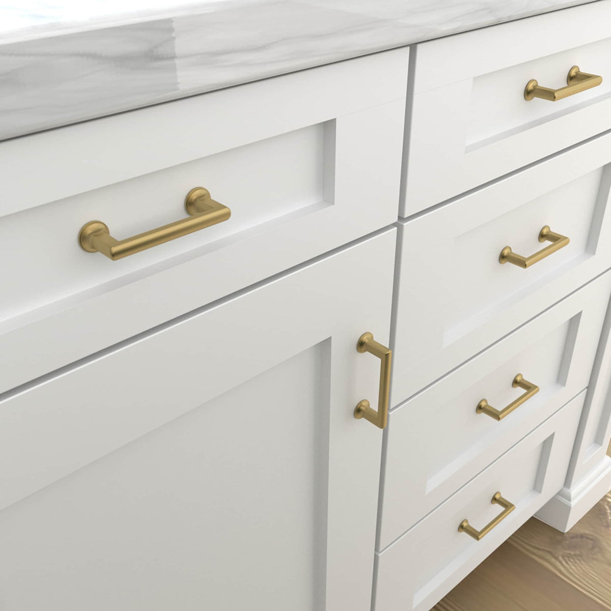 allen + roth Lowder (76mm) Center to Center Rectangular Bar Drawer Pull