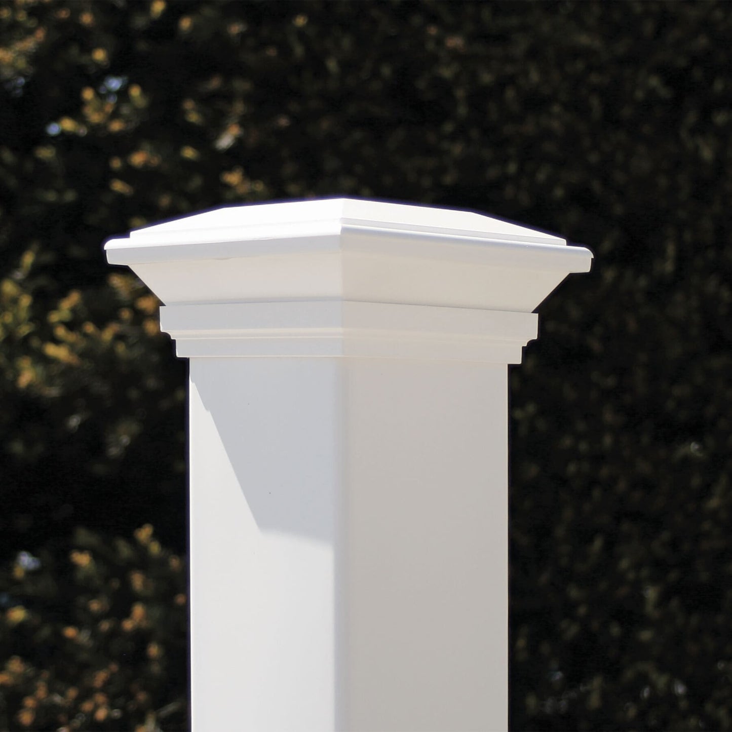 Freedom 5-in W x 5-in L White Vinyl Fence Post Cap- Fits Common Post Measurement: 5-in x 5-in