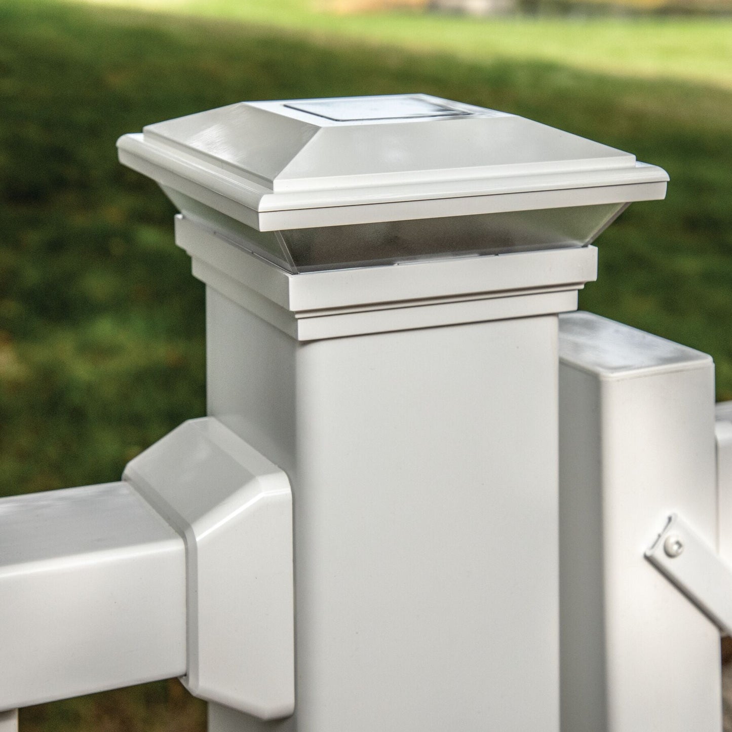 4-in x 4-in White Vinyl Deck Post Cap