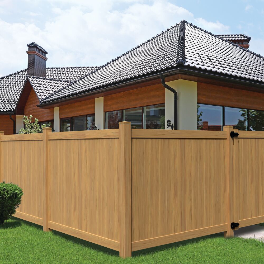 Freedom 5-in W x 5-in L Cypress Vinyl Fence Post Cap- Fits Common Post Measurement: 5-in x 5-in