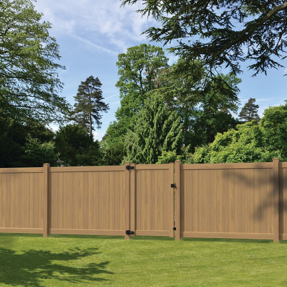 Freedom 5-in W x 5-in L Cypress Vinyl Fence Post Cap- Fits Common Post Measurement: 5-in x 5-in