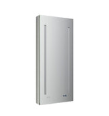 Fresca 15-in x 36-in Lighted LED Fog Free Surface/Recessed Mount LED Mirror Mirrored Soft Close Medicine Cabinet with Outlet