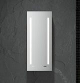 Fresca 15-in x 36-in Lighted LED Fog Free Surface/Recessed Mount LED Mirror Mirrored Soft Close Medicine Cabinet with Outlet