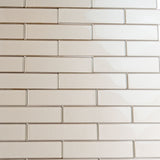 Apollo Tile (Sample) Cosmos Stone Gray 4-in x 4-in Glossy Marble Brick Mosaic Wall Tile