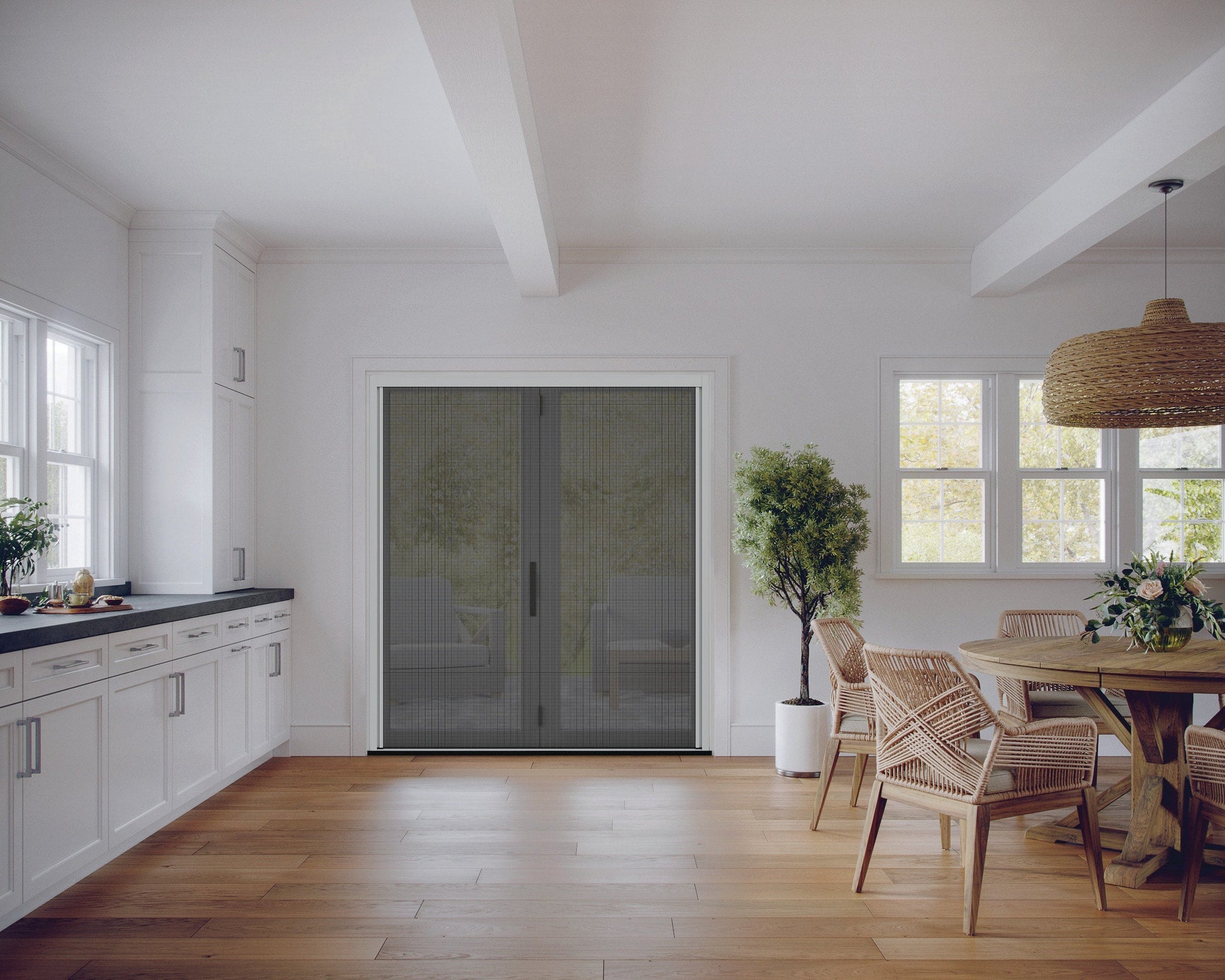 JELD-WEN 72-in x 80-in Fiberglass Folding, Right-hand folding – additional view 16