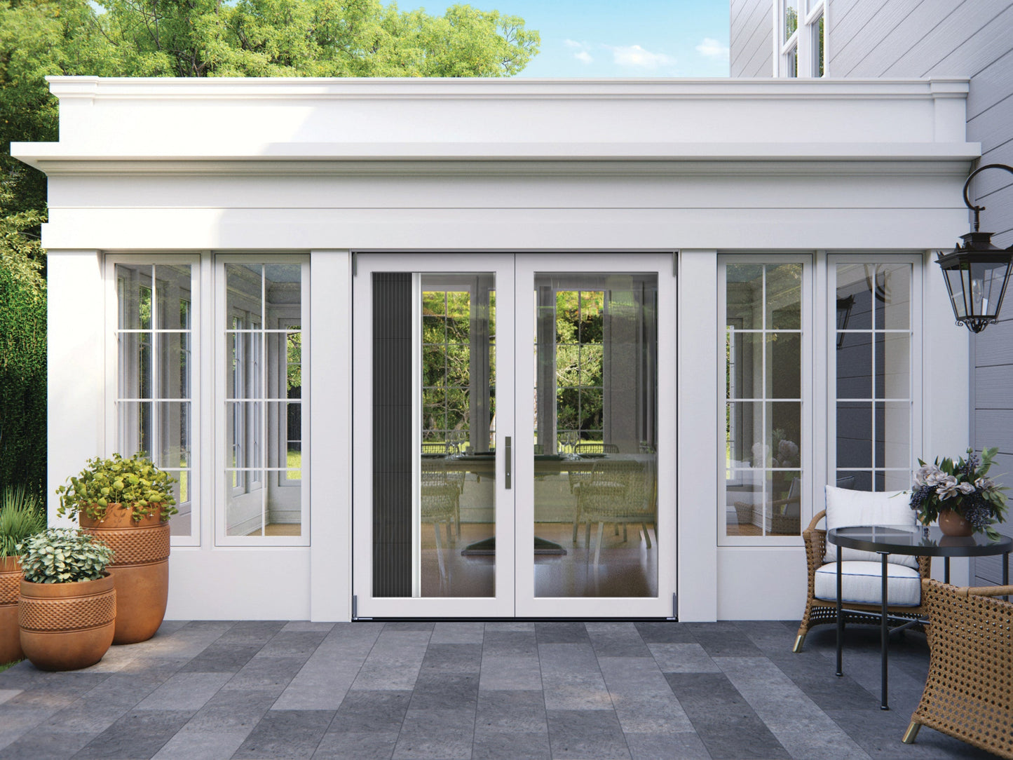 JELD-WEN 72-in x 80-in Fiberglass Folding, Left-hand folding – additional view 3