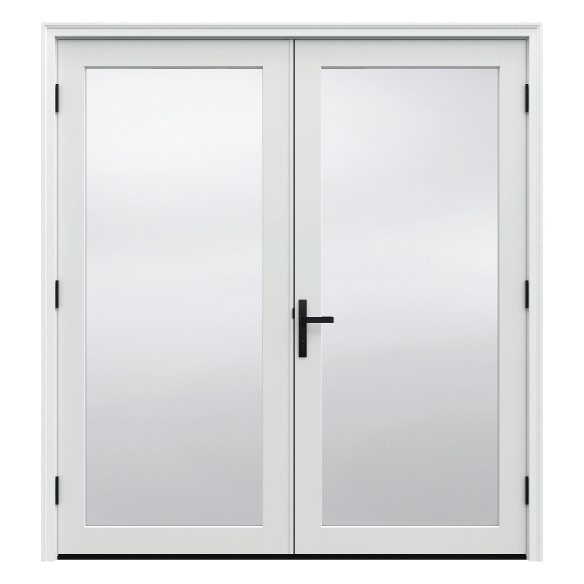 JELD-WEN F-4500 72-in x 80-in 4-9/16-in Low-E Primed Fiberglass French Right-Hand Outswing Double Patio Door