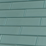 Apollo Tile (Sample) Cosmos Turkish Blue 4-in x 4-in Glossy Glass Brick Mosaic Wall Tile