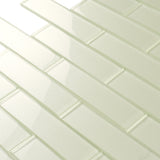 Apollo Tile (Sample) Cosmos Blue 4-in x 4-in Glossy Glass Brick Mosaic Wall Tile