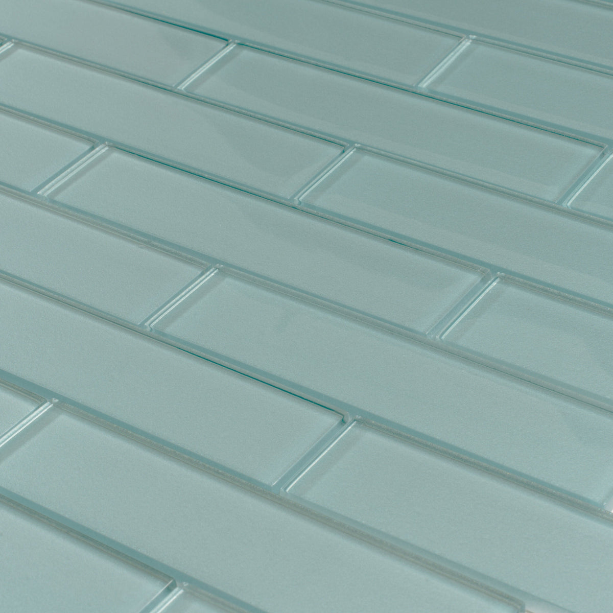 Apollo Tile (Sample) Cosmos Turkish Blue 4-in x 4-in Glossy Glass Brick Mosaic Wall Tile
