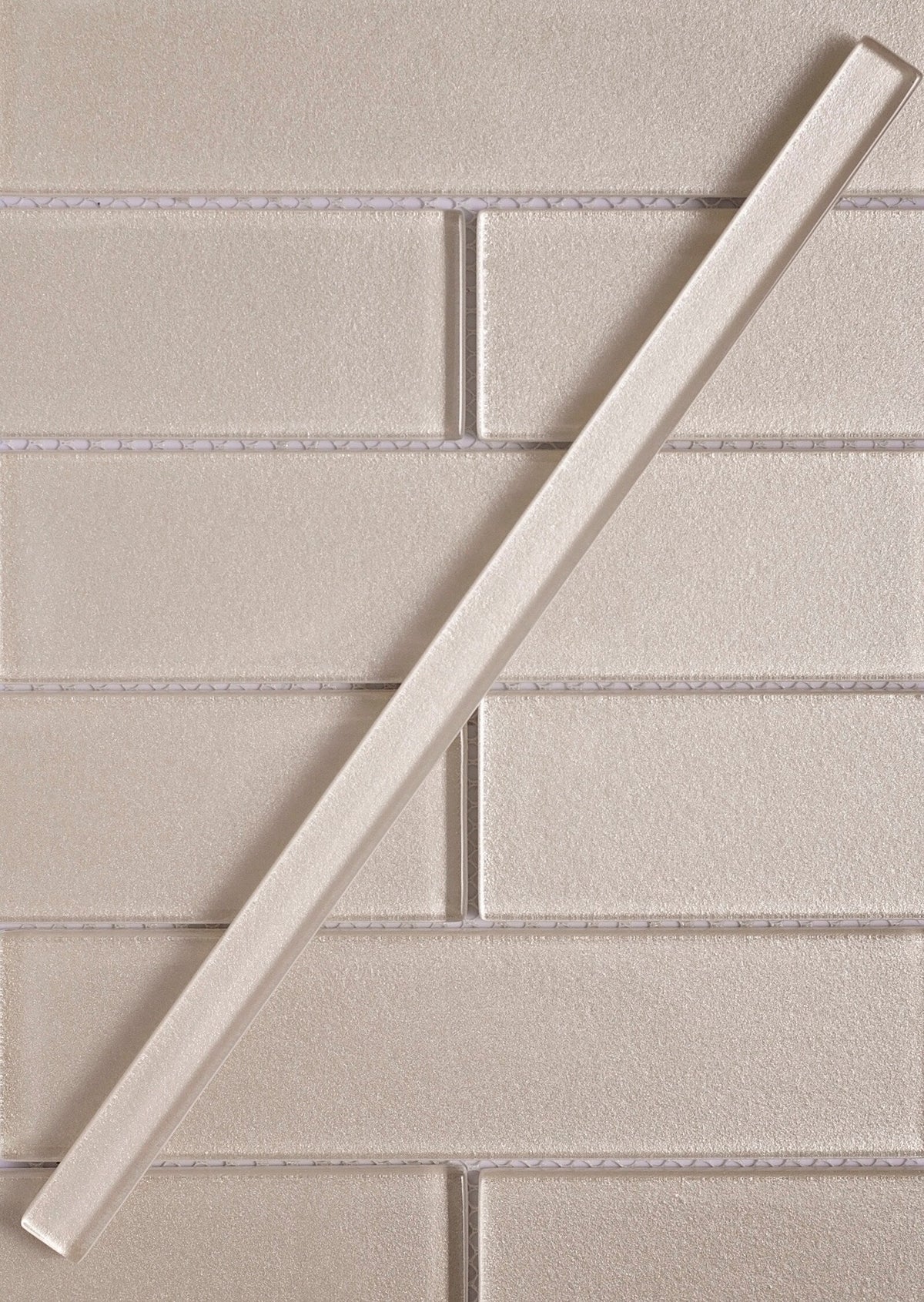 Apollo Tile 10-Pack Beige 1/2-in x 12-in Glass Pencil Tile (0.5-sq. ft/ Carton)