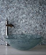 Apollo Tile (Sample) Bijou Gray 4-in x 4-in Honed Glass Pebble Mosaic Floor and Wall Tile