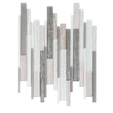 Apollo Tile (Sample) White, Gray 4-in x 4-in Polished Glass/Metal/Stone Marble Brick Look Floor and Wall Tile