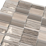 Apollo Tile (Sample) Gray and Beige 4-in x 4-in Honed Marble Linear Mosaic Floor and Wall Tile