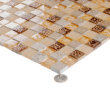 Apollo Tile Phoenix Beige 12-in x 12-in Glossy Glass, Stone Marble Uniform Squares Wall Tile (4.75-sq. ft/ Carton)