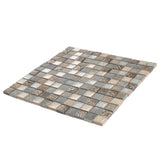 Apollo Tile (Sample) Mini Square Beige and Brown 4-in x 4-in Glossy Glass/Metal/Stone Marble Floor and Wall Tile