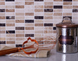 Apollo Tile (Sample) Floor and Wall Tile Emperador Dark, Beige Travertine 4-in x 4-in Polished Marble Floor and Wall Tile