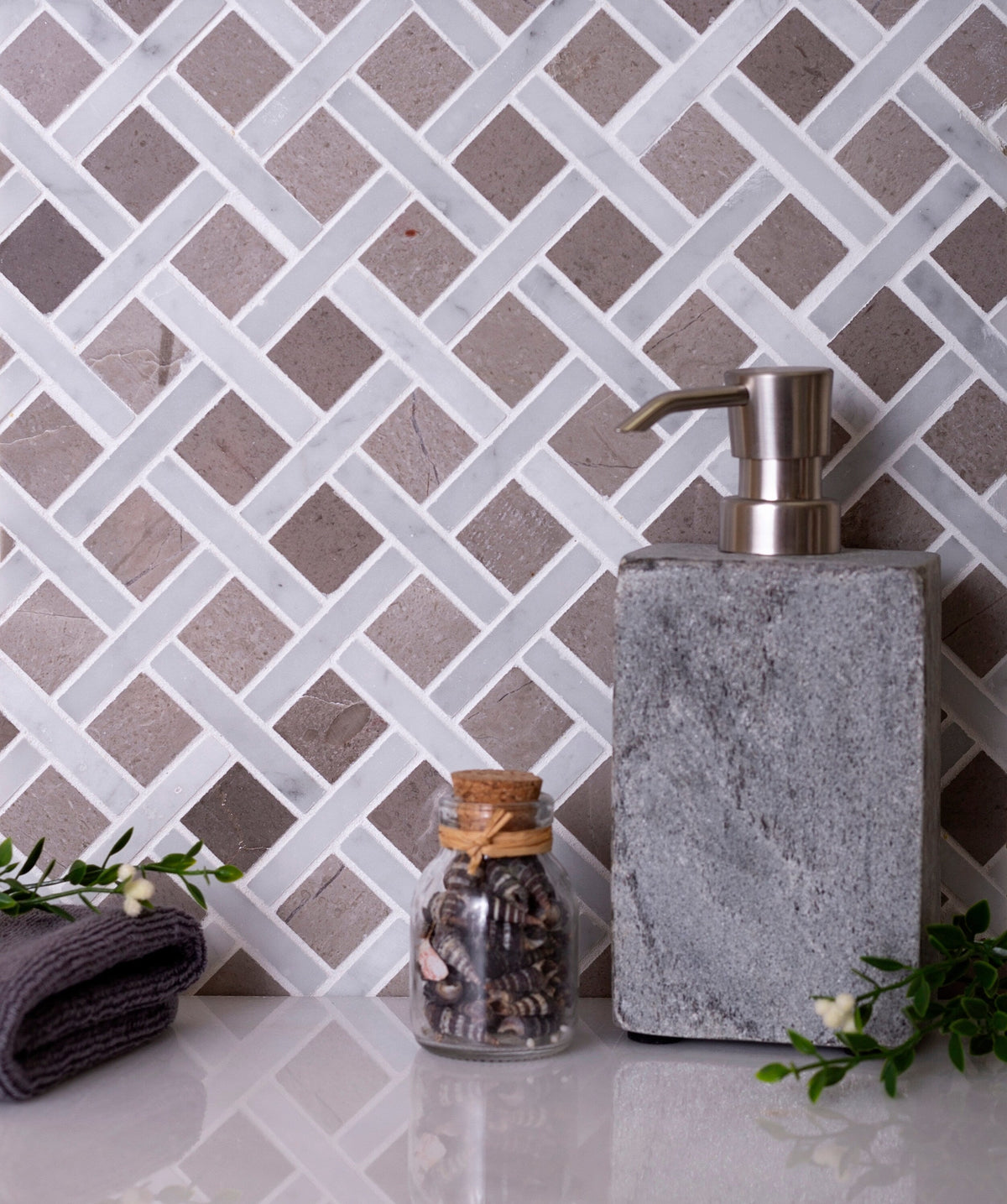 Apollo Tile (Sample) Floor and Wall Tile Beige 4-in x 4-in Polished Marble Floor and Wall Tile