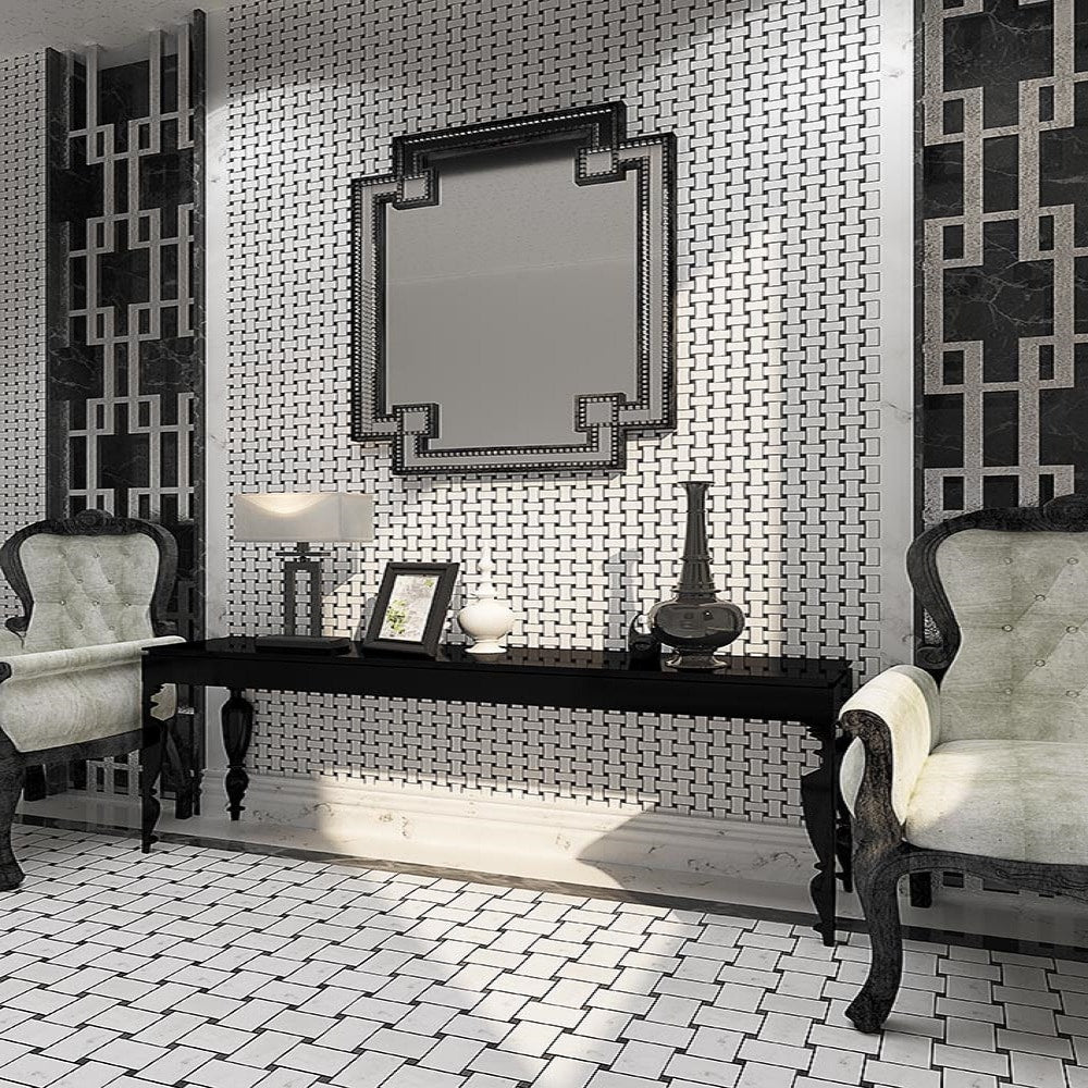 Apollo Tile (Sample) Floor and Wall Tile White 4-in x 4-in Polished Marble Wall Tile