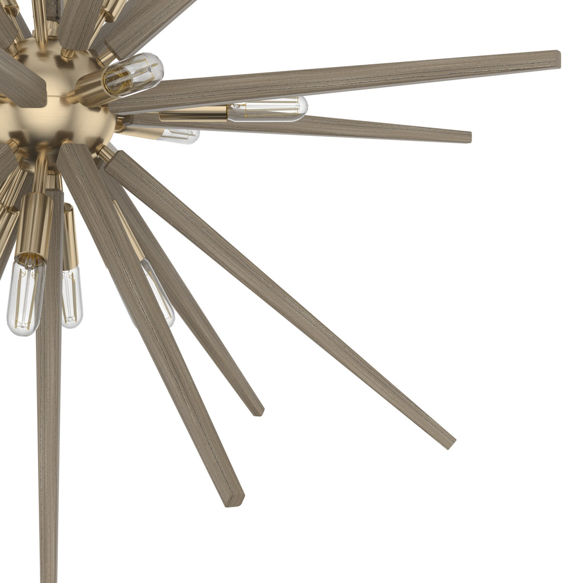 Hunter Jupiter Star 18-Light Alturas Gold Mid-century Sputnik LED Large Hanging Kitchen Island Light
