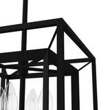 Hunter Doherty 4-Light Natural Iron Industrial Square LED Medium Hanging Convertible Pendant/semi-flush