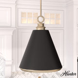 Hunter Klein 3-Light Alturas Gold Transitional Cone LED Medium Hanging Kitchen Island Light
