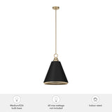 Hunter Klein 3-Light Alturas Gold Transitional Cone LED Medium Hanging Kitchen Island Light