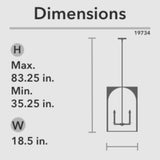 Hunter Dukestown 4-Light Natural Iron Transitional Lantern LED Medium Hanging Kitchen Island Light