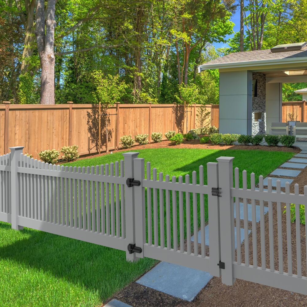 Freedom 5-in W x 5-in L Woodgrain Gray Vinyl Fence Post Cap- Fits Common Post Measurement: 5-in x 5-in