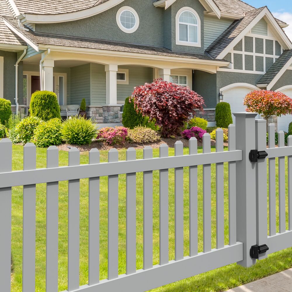 Freedom 5-in W x 5-in L Woodgrain Gray Vinyl Fence Post Cap- Fits Common Post Measurement: 5-in x 5-in