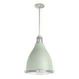 Hunter Bluff View 3-Light Soft Sage Transitional Clear Glass Dome LED Medium Hanging Pendant Light